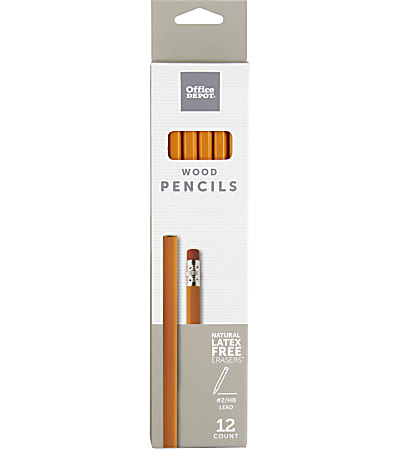 Office Depot Brand Wood Pencils 2 Lead Medium Pack of 12 - Office Depot